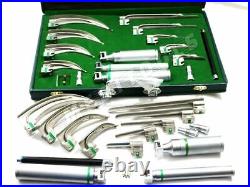 Comprehensive Fiber Optic Laryngoscope Set OF 18 EA-EMT Anesthesia Intubation