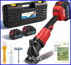 Cordless Sheep Shears 600W 2500RPM Sheep Clipper Battery Powered, 3-Speed Adjust