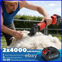 Cordless Sheep Shears 600W 2500RPM Sheep Clipper Battery Powered, 3-Speed Adjust