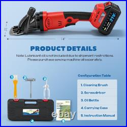Cordless Sheep Shears 600W 2500RPM Sheep Clipper Battery Powered, 3-Speed Adjust