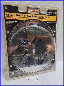 Craftsman Saw Blades 12-in 44 Tooth and 12-in 80 Tooth 6000 Max Rpm chrome