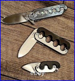 Craighill Sidewinder unique folding knife Set of three serpentine style knives