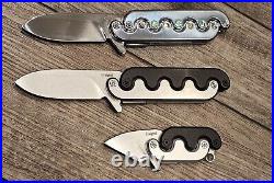 Craighill Sidewinder unique folding knife Set of three serpentine style knives