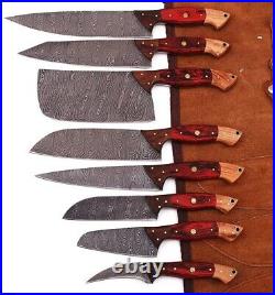Custom Made Damascus Blade Profasional 8pc & Kitchen Knife Set Dc-2953