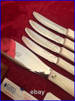 Cutco Pearl White New & Barely Used Knife Set Of 9 Blades Handles Shine