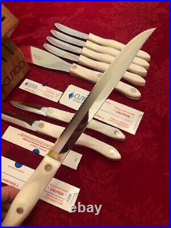 Cutco Pearl White New & Barely Used Knife Set Of 9 Blades Handles Shine