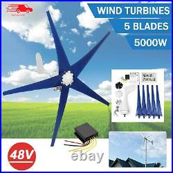 DC 48V 5 Blades 5000W Wind Turbine Generator Set With Power Charge Controller AA