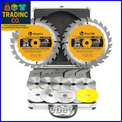 Dado Blade Set, 10-Inch, 24-Tooth with 5/8-Inch Bore 23 Pieces for Cutting Var