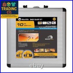 Dado Blade Set, 10-Inch, 24-Tooth with 5/8-Inch Bore 23 Pieces for Cutting Var