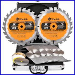 Dado Blade Set, 8 Inch Stacking Dado Blade, 24-Tooth with 5/8-Inch Bore 23 Pie