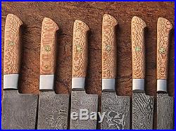 Damascus Blade Kitchen knife 06 oc's set, 1071-CH