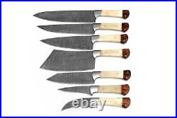 Damascus Blade Professional Kitchen Knife 7pc Set Dp-1064-b
