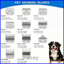 Detachable Pet Dog Grooming Ceramic Blades for Andis Oster Wahl KM10 Series
