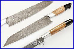 Details about DAMASCUS CHEF/KITCHEN KNIFE CUSTOM MADE BLADE 9 Pcs. Set. MH-10