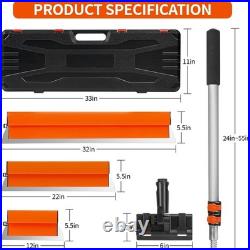 Drywall Skimming Blade Set, 12+22+32 Blades + Adjustable 24-55 Aluminum han