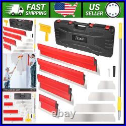 Drywall Skimming Blade Set, 30-48in Extension Handle, Stainless Steel