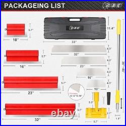 Drywall Skimming Blade Set, 30-48in Extension Handle, Stainless Steel