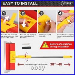 Drywall Skimming Blade Set, 30-48in Extension Handle, Stainless Steel