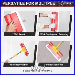 Drywall Skimming Blade Set, 30-48in Extension Handle, Stainless Steel