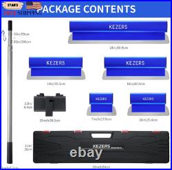 Drywall Skimming Blade Set-7,10,14,16 & 24 Skimming Blades + 35-81 Extens