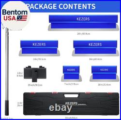 Drywall Skimming Blade Set-7,10,14,16 & 24 Skimming Blades + 35-81 Extens