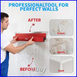 Drywall Skimming Blade Set Aluminum Handle, 8/12/18/32In Spare Blades 0.35/0.5