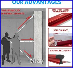 Drywall Skimming Blade Set Aluminum Handle, 8/12/18/32In Spare Blades 0.35/0.5