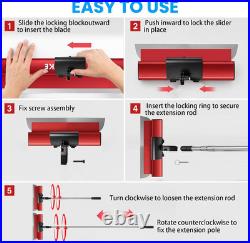 Drywall Skimming Blade Set Aluminum Handle, 8/12/18/32In Spare Blades 0.35/0.5