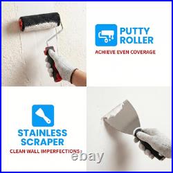 Drywall Skimming Blade Set Aluminum Handle, 8/12/18/32In Spare Blades 0.35/0.5