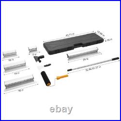 Drywall Skimming Blade Set Knife Combo 7/10/14/16/24in + 34-81.6 in Handle