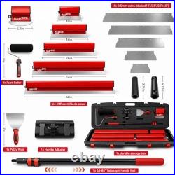 Drywall Skimming Blade Set Stainless Steel 6-40in with Extension Handle