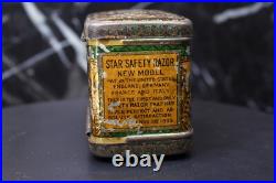Early Kampfe Bros. Star Safety Razor Set Wedge Blade Lather Catcher New York Tin
