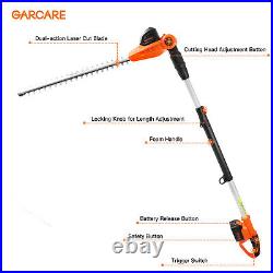 Electric Hedge Trimmers Cordless with Battery 20V + Scissors And Pole Saw Sets