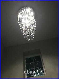 Elegant Crystal Chandelier Ceiling Fan Light Pendant Hanging Lamp Fixture