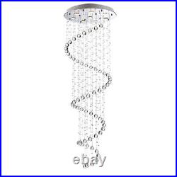 Elegant Crystal Chandelier Ceiling Fan Light Pendant Hanging Lamp Fixture