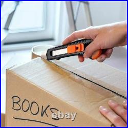 Ergonomic Retractable Utility Knife Set 72 Heavy-Duty Cutters for Office/Home