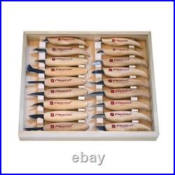FLEXCUT KN250 High-Quality 18-Piece Wood Carving Deluxe Fixed-Blade Knife Set