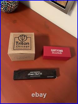 Feather Artist Club Razor, Stand, Blades And Simpson CL1 Shaving Brush Set