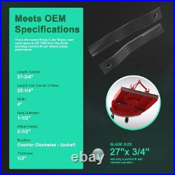 For Bush Hog 7556 Rotary Cutter Blades 27 x3/4 Lawn Mower Blades, 2 Blade Set