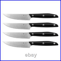 Fox Knives Kitchen Knife Cutlery 4-Knife Set FX-1019 SET4 Black POM Stainless