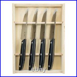 Fox Knives Kitchen Knife Cutlery 4-Knife Set FX-1019 SET4 Black POM Stainless