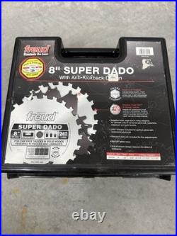 Freud Super Dado SD508 Anti-Kickback Design 8 Saw Blade Kit Set Steel Plates
