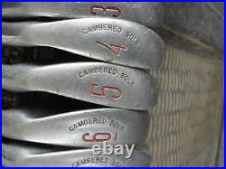 Full Set 2-sw Professional Camber Sole Blade Golf Irons Reg Steel New Grips Vint