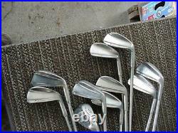 Full Set 2-sw Professional Camber Sole Blade Golf Irons Reg Steel New Grips Vint