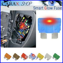 Fuses STANDARD blade regular LED Glow when it Blown ATC ATO box mix set car auto