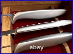 GERBER LEGENDARY CARVING BLADE SET IN WALNUT BOX 11 Pieces Excellent condition