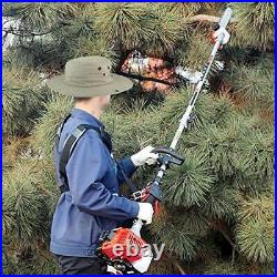 Gas Pole Saw, 42.7CC 2-Cycle 8.2FT to 11.4 FT Extendable Tree Trimming, Pruning