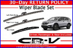 Genuine Honda Cr-v Crv Wiper Blade Set (all 3) 2012-2016 Crv