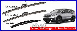 Genuine Honda Cr-v Crv Wiper Blade Set (all 3) 2012-2016 Crv