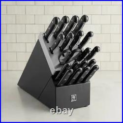 HENCKELS Graphite 20-pc Self-Sharpening Knife Set with Black Color Block